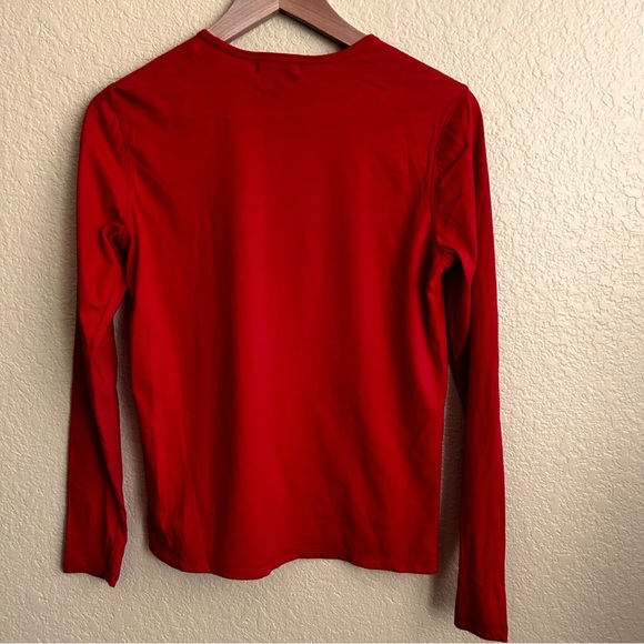 Ralph Lauren Jeans Co Red Long Sleeve Graphic Tee - Picture 2 of 7